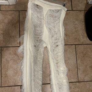 White cream cute stylish pants